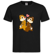 Футболка с принтом Чип И Дейл Любимые Герои - 2XL черная