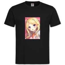 TDanganronpa Blonde Girl -shirt with Print Danganronpa Blonde Girl - 2XL black