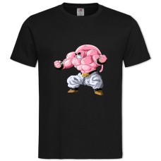 Футболка с принтом Жемчуг Дракона Розовый Монстр Герой - 2XL черная