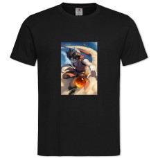 Футболка с принтом Жемчуг Дракона Реалистичный Арт - 2XL черная