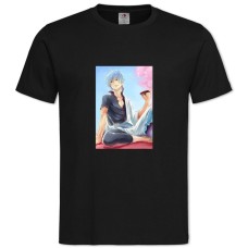 Футболка с принтом Гинтама Гинтоки Саката - 2XL черная