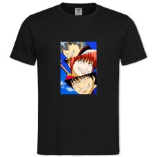 Футболка с принтом Гинтама Главные Герои - 2XL черная