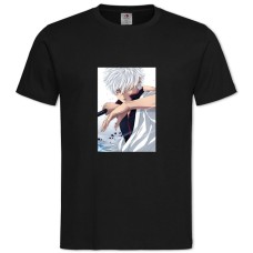 Футболка с принтом Гинтама Гинтоки Саката Герой - 2XL черная