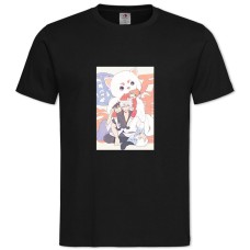 Футболка с принтом Гинтама Забавные Герои - 2XL черная