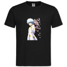 Футболка с принтом Гинтама Гинтоки Саката Сакура Версия - 2XL черная
