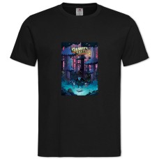 Футболка с принтом Гравити Фолз Темный Лес - 2XL черная