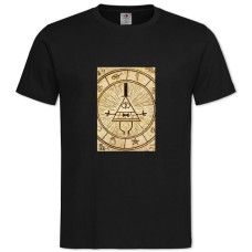 Футболка с принтом Гравити Фолз Старый Билл Чиппер - 2XL черная