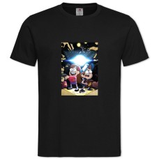 Футболка с принтом Гравити Фолз Диппер И Мейбл - 2XL черная