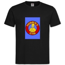 TThe Simpsons Homers Gym -shirt with Print The Simpsons Homers Gym - 2XL black