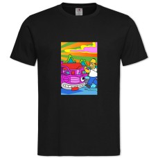TThe Simpsons Neon Art -shirt with Print The Simpsons Neon Art - 2XL black
