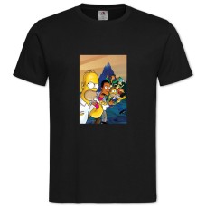 TThe Simpsons Main Characters -shirt with Print The Simpsons Main Characters - 2XL black