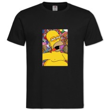 TThe Simpsons Homer With Food -shirt with Print The Simpsons Homer With Food - 2XL black