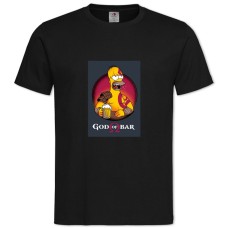 TThe Simpsons God Of Bar -shirt with Print The Simpsons God Of Bar - 2XL black