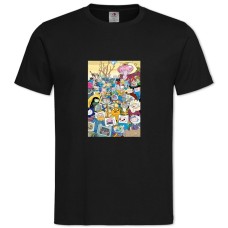 TAdventure Time Heroes Stack -shirt with Print Adventure Time Heroes Stack - 2XL black