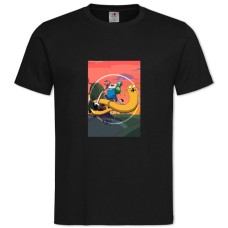 TAdventure Time Friends -shirt with Print Adventure Time Friends - 2XL black