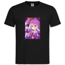 Футболка с принтом Без Игры Нет Жизни Широ Девушка - 2XL черная