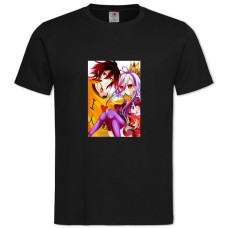 Футболка с принтом Без Игры Нет Жизни Широ Сора - 2XL черная