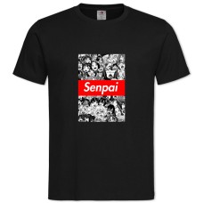 TSenpai Ahegao -shirt with Print Senpai Ahegao - 2XL black