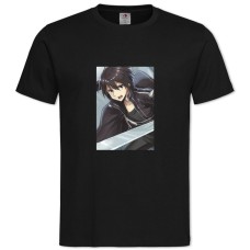 TSword Art Online Kirito Hero -shirt with Print Sword Art Online Kirito Hero - 2XL black