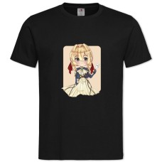 TViolet Evergarden Cute Girl -shirt with Print Violet Evergarden Cute Girl - 2XL black