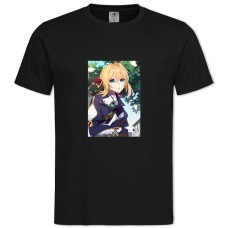 TViolet Evergarden Waiting -shirt with Print Violet Evergarden Waiting - 2XL black
