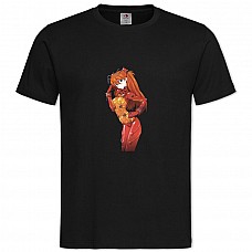 Футболка з принтом Євангеліон Аска - 2XL чорна
