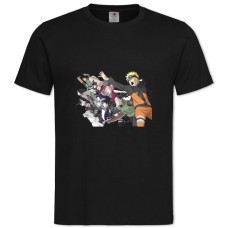 Футболка з принтом Наруто Герої - 2XL чорна