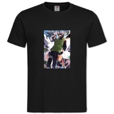 Футболка з принтом Наруто Какаші - 2XL чорна