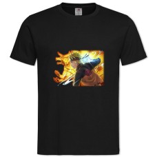 Футболка з принтом Наруто Битва Герой - 2XL чорна