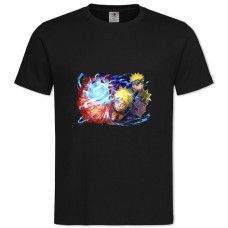 Футболка з принтом Наруто Сила - 2XL чорна