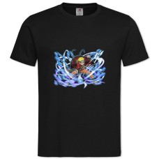 Футболка з принтом Наруто Могутній - 2XL чорна