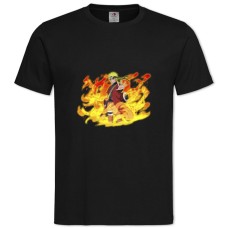Футболка з принтом Наруто Вогонь - 2XL чорна