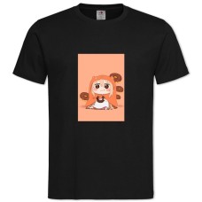 Футболка с принтом Двуличная Сестрёнка Умару-Чан Умару Дома И Пончики - 2XL черная