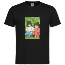 TSen To Chihiro No Kamikakushi Heroes Haku And Chihiro -shirt with Print Sen To Chihiro No Kamikakushi Heroes Haku And Chihiro - 2XL black