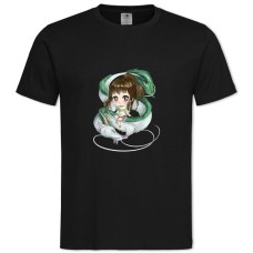 TSen To Chihiro No Kamikakushi Cute Art -shirt with Print Sen To Chihiro No Kamikakushi Cute Art - 2XL black