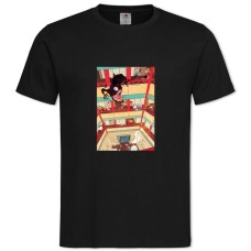 TSen To Chihiro No Kamikakushi Kaonashi Art -shirt with Print Sen To Chihiro No Kamikakushi Kaonashi Art - 2XL black