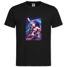 Футболка с принтом Мику Хацунэ Гитара Герой - 2XL черная