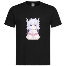 Футболка с принтом Кобаяши И Её Горничная-Дракон Камуи Канна - 2XL черная