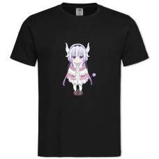 Футболка с принтом Кобаяши И Её Горничная-Дракон Девушка Дракон Канна - 2XL черная