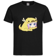 Футболка с принтом Кобаяши И Её Горничная-Дракон Канна Прикольная Монстр - 2XL черная