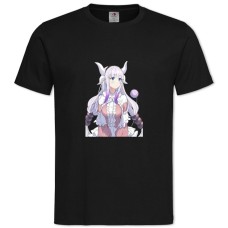 Футболка с принтом Кобаяши И Её Горничная-Дракон Идеальная Канна - 2XL черная