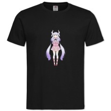 Футболка с принтом Кобаяши И Её Горничная-Дракон Прекрасный Канна - 2XL черная