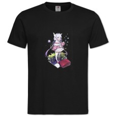 Футболка с принтом Кобаяши И Её Горничная-Дракон Прикольная Канна - 2XL черная