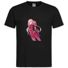 TDarling In The Franxx Zero Two Hero -shirt with Print Darling In The Franxx Zero Two Hero - 2XL black