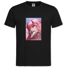 TDarling In The Franxx Zero Two With Fish -shirt with Print Darling In The Franxx Zero Two With Fish - 2XL black