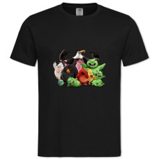 TAngry Birds And PIGGs -shirt with Print Angry Birds And PIGGs - 2XL black