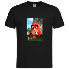 TAngry Birds Red Bird With Sandwiches -shirt with Print Angry Birds Red Bird With Sandwiches - 2XL black