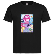 Футболка с принтом Моя Маленькая Пони Дружба Это Магия 2 - 2XL черная