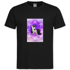 Футболка с принтом Моя Маленькая Пони Серая Пони - 2XL черная