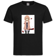 TBeyond The Boundary Funny Kuriyama Mirai -shirt with Print Beyond The Boundary Funny Kuriyama Mirai - 2XL black